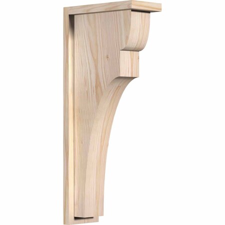 Ekena Millwork Yorktown Smooth Corbel w/Backplate, Douglas Fir, 5 1/2"W x 12"D x 28"H COR06X12X28YOR01SDF